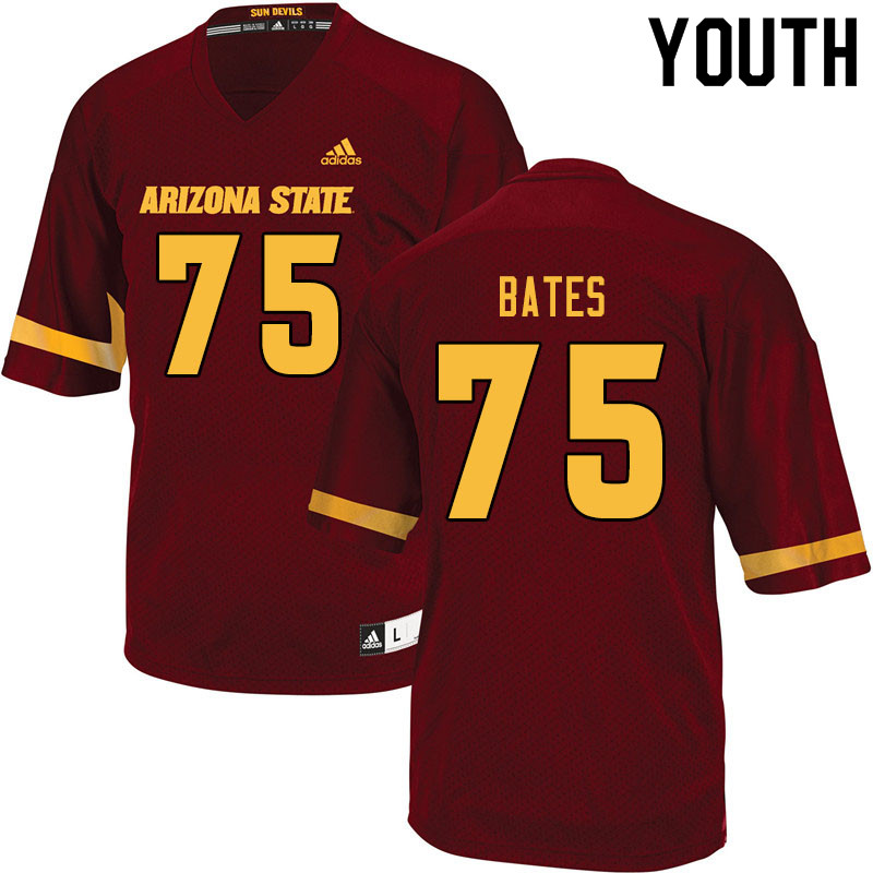 Youth #75 Alijah Bates Arizona State Sun Devils College Football Jerseys Sale-Maroon - Click Image to Close